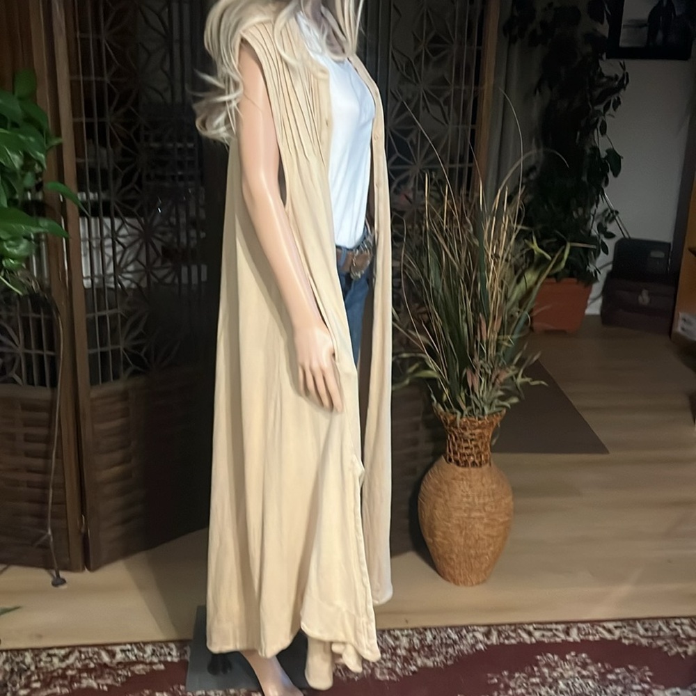 NWOT Free People Tan Vest/dress M To XL